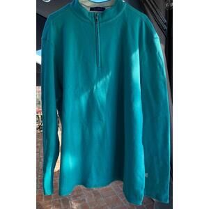 Alan Flusser Shirt Men XL Cotton 1/4 Zip Mock Sweater NWT